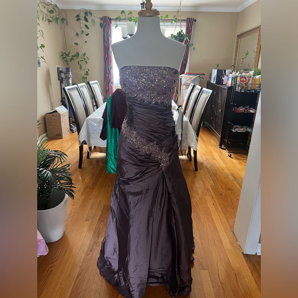 New gown, with tags, purple